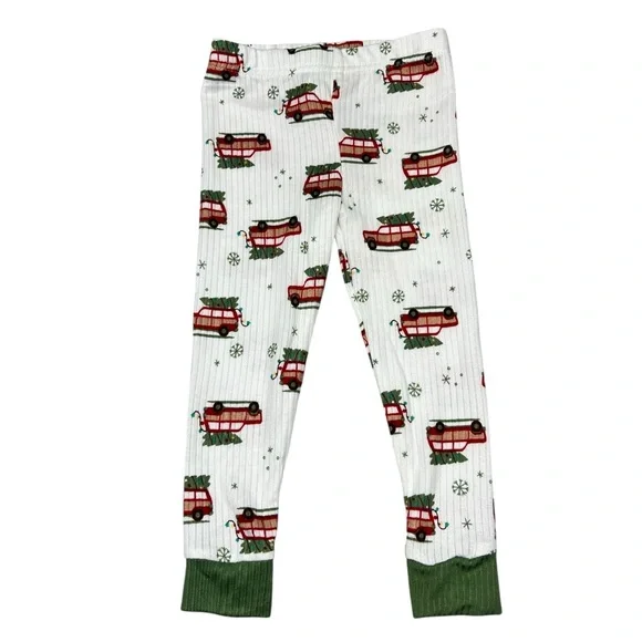 Kids Pajamas with Green and Red Pattern - Picture 3 of 7